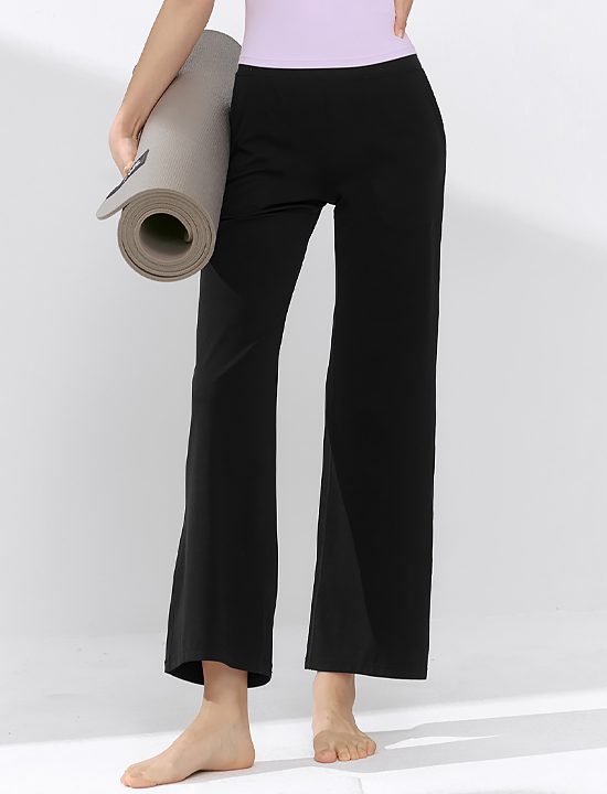 Quần Black Label Signature Power Rise Pocket Wide Leggings_Black - XFK2LL1502