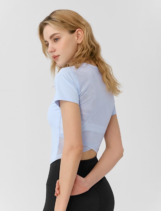Áo Lưới Cộc Tay Breedable Powermesh_Blue Ballerina - XFK1TS1005