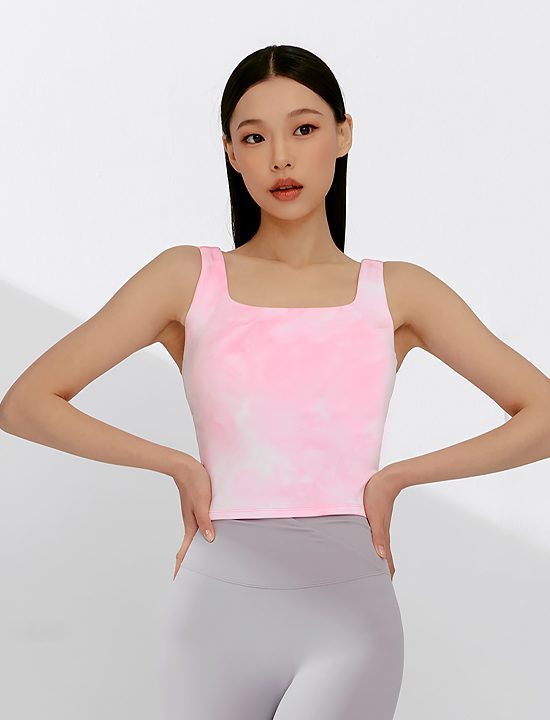 Áo Comfort Fine Tie Dye Square Crop Top_Tie Dye Pink - XFK2BC1503