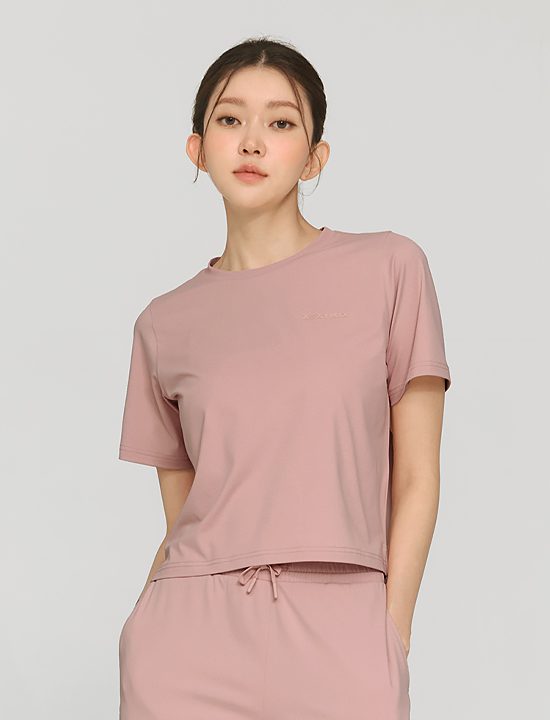 Áo Cộc Tay Daily Feather Life Basic_Primrose Pink - XFK2TS1104