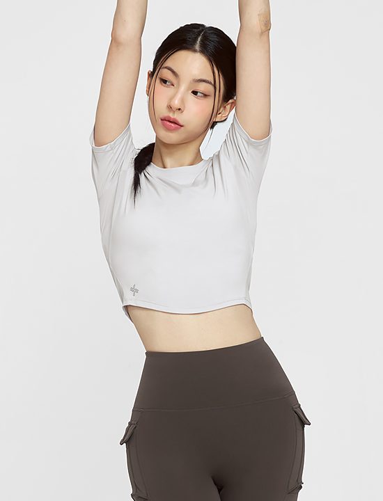 Áo Cộc Tay Ice Scent Crop_Dreamy Cloud - XFK1TS1001