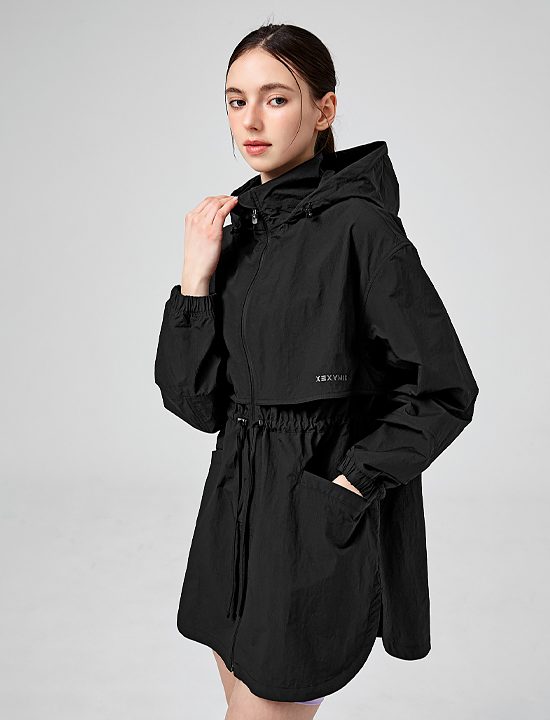 Áo Khoác Light Outstring Hood Windbreaker_Black - XFK1JL1103