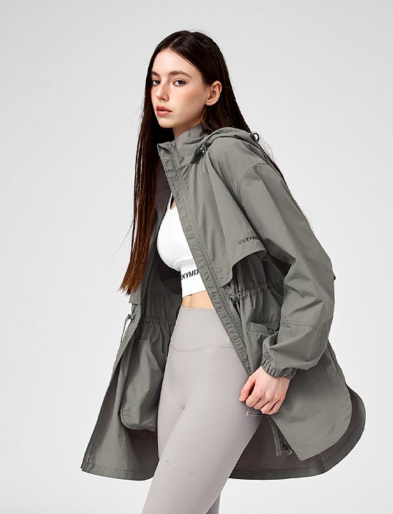 Áo Khoác Light Outstring Hood Windbreaker_Fate Grey - XFK1JL1103