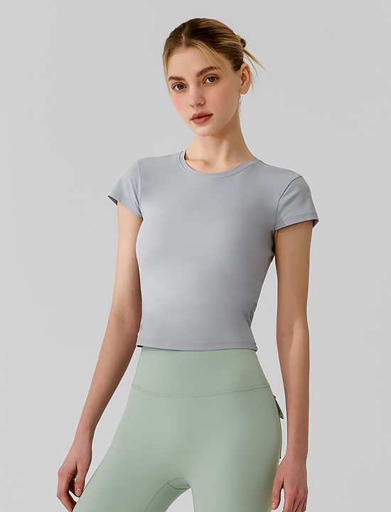 Áo Cộc Tay Light Tricot Overlap_Athens Gray - XFK1TS1004