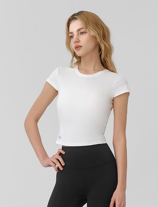 Áo Cộc Tay Light Tricot Overlap_Ivory - XFK1TS1004