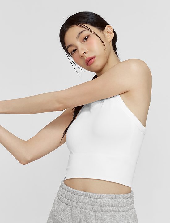 Áo Soft Seamless Basic Crop Top_Ivory - XFK1BC1502