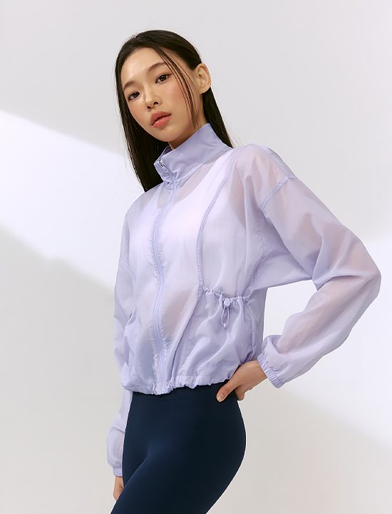 Áo Khoác Airy High Neck Crop Windbreaker_Ice Orchid - XFK2JL1101