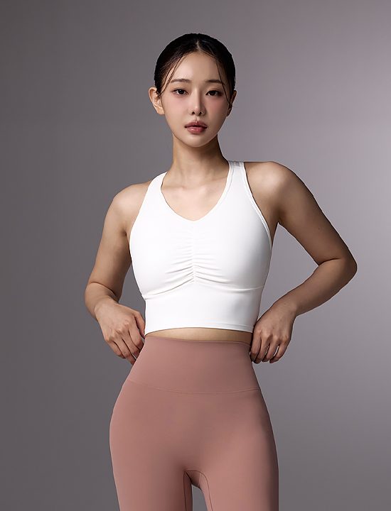 Áo Black Label Signature Power Rise Shirring Crop Top (5 màu) - XFK2BC1504