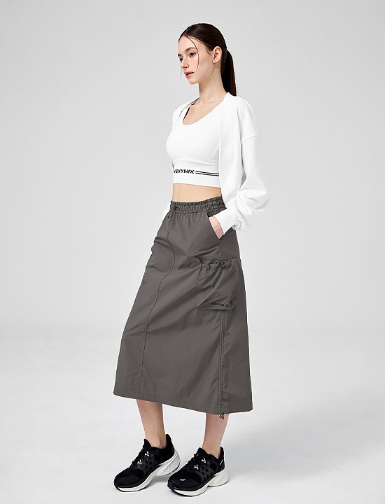 Chân Váy Dài Comfort Utility Cargo_Autumn Charcoal - XFK2RK1101