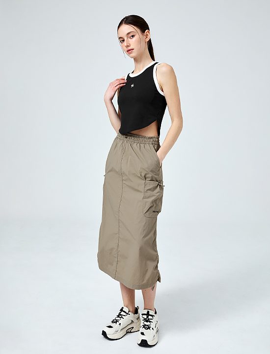Chân Váy Dài Comfort Utility Cargo_Cappuccino Beige - XFK2RK1101
