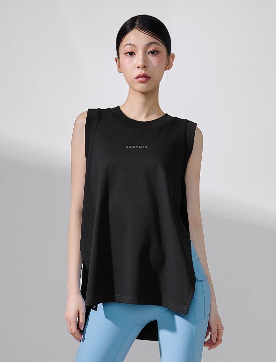 Áo Deep Slit Cover Up Sleeveless_Black - XFK2TE1102