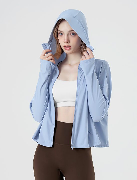 Áo Khoác Dài Tay Có Mũ Chống Tia UV_Shadow Blue – XFK2JL1003
