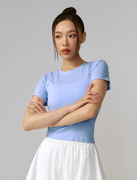 Áo Cộc Tay Mesh Seamless_Slick Lavender - XFK2TS1005