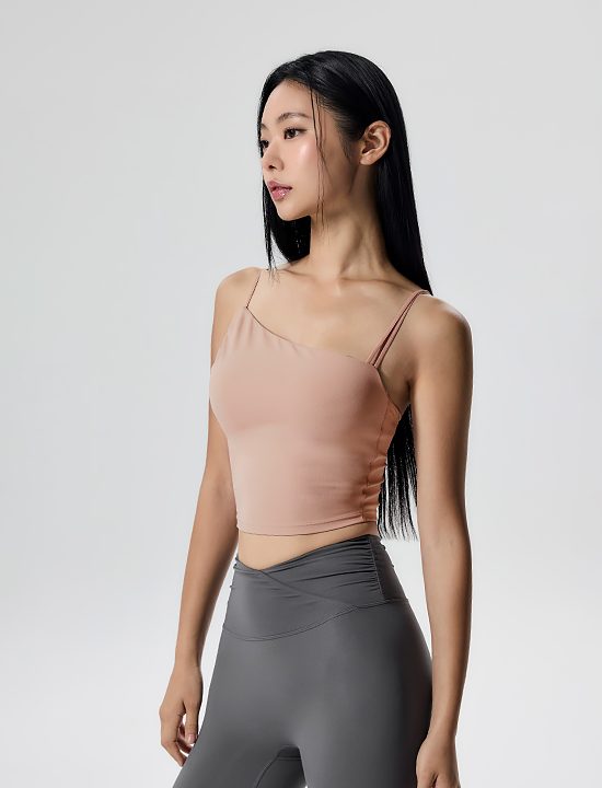 Áo Black Label Signature Power Rise Unbalanced Shirring Crop Top - XFK3BL1509
