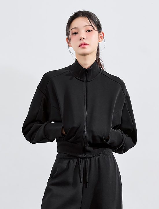 Áo Jacket High-neck curved zip-up - XFK3JL1105