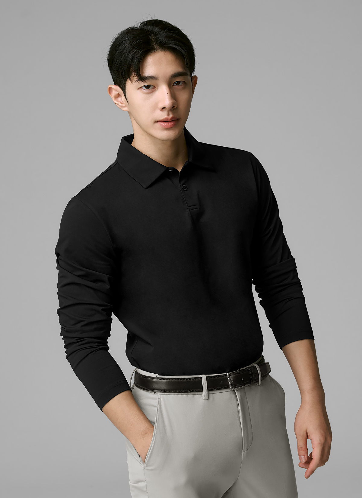 Áo Polo Dài Tay Nam Ecodex fleece men's polo long sleeve - XTMLT01J3 - Ảnh 33