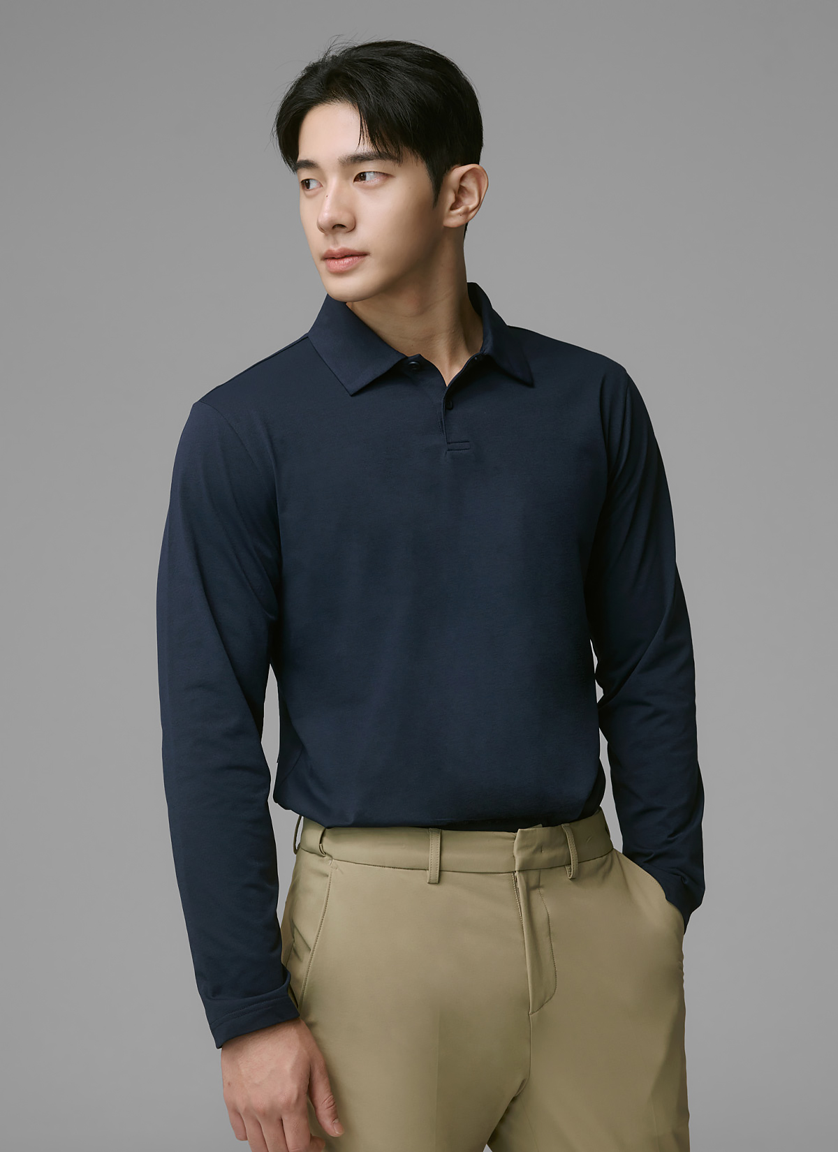 Áo Polo Dài Tay Nam Ecodex fleece men's polo long sleeve - XTMLT01J3 - Ảnh 13