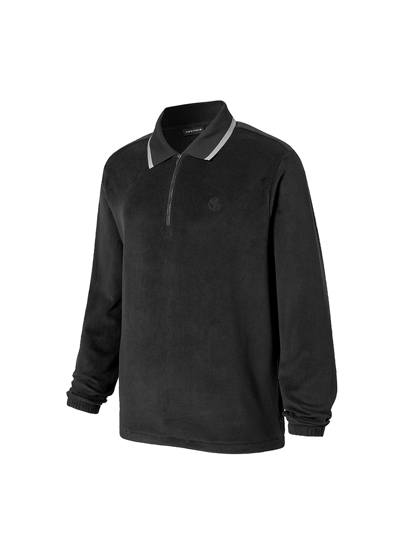 Áo Thun Polo Nam Dài Tay Fleece Half Zip-Up Men's Polo Long Sleeve - XMK4TU1201 - Ảnh 18