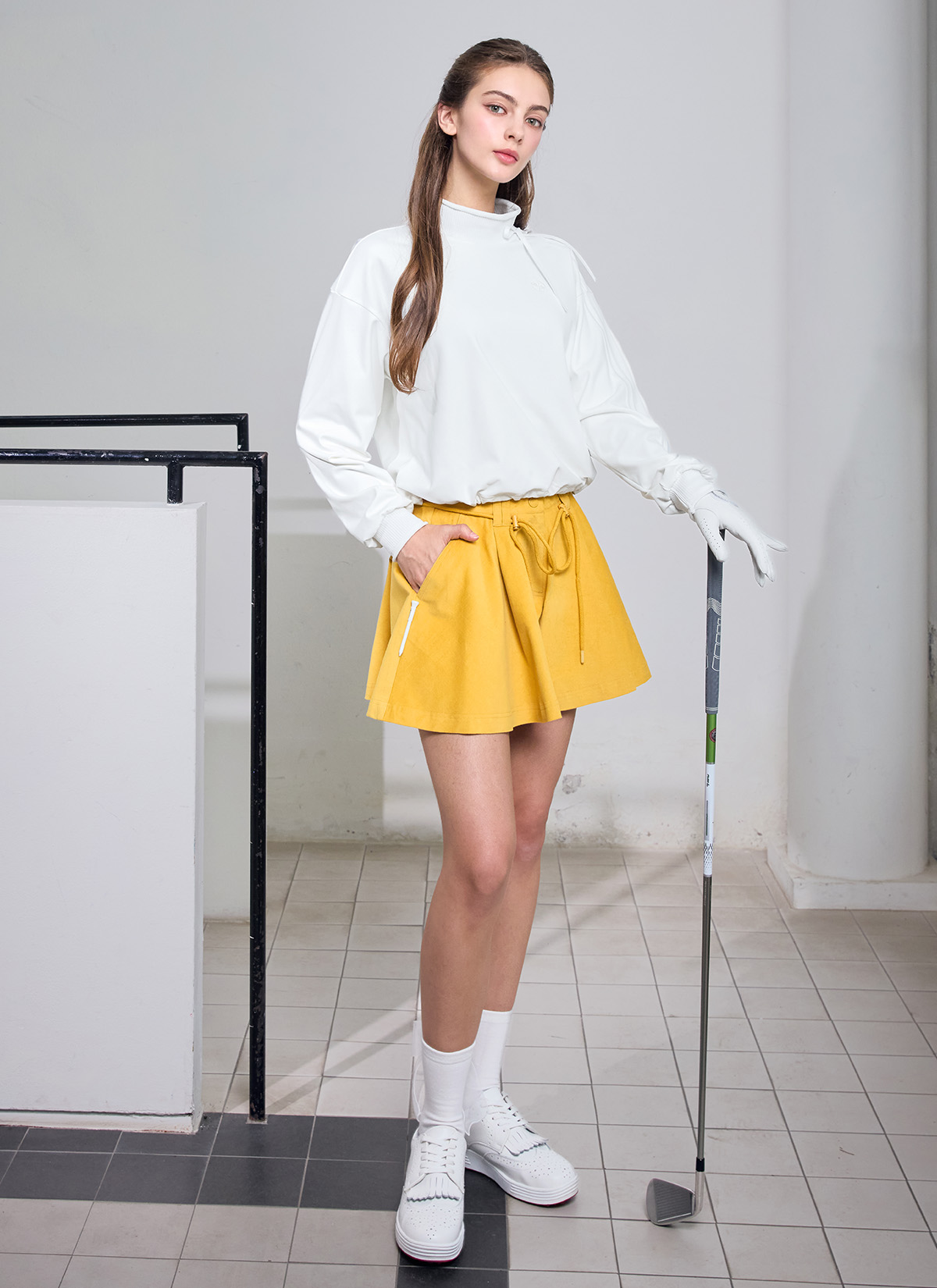 Quần váy Corduroy flared culotte shorts - XFK3PS1204 - Ảnh 14