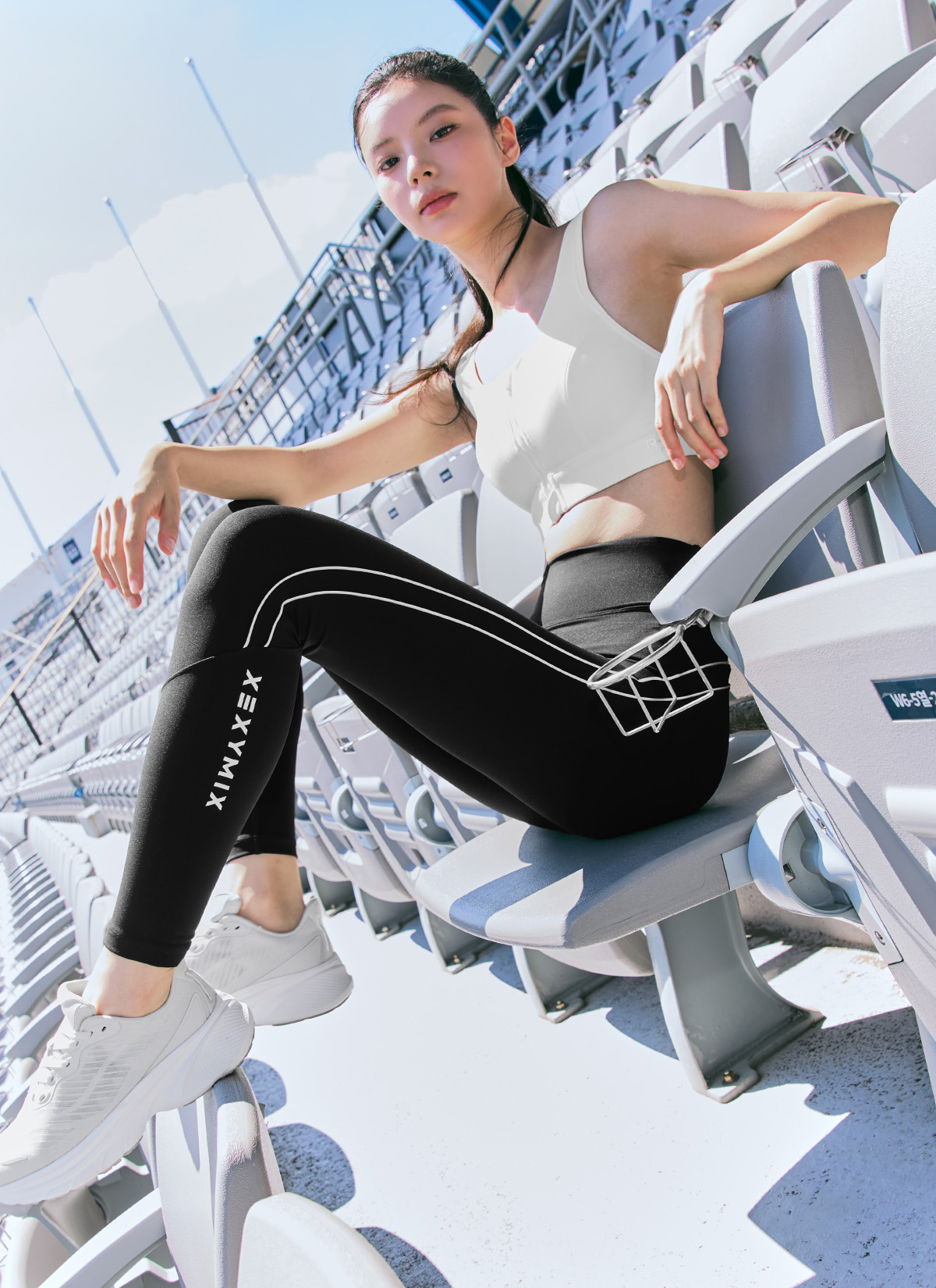Quần Leggings lót nỉ RX Black Label Signature 360N Fleece Reflective Piping - XFK4LL1501 - Ảnh 3