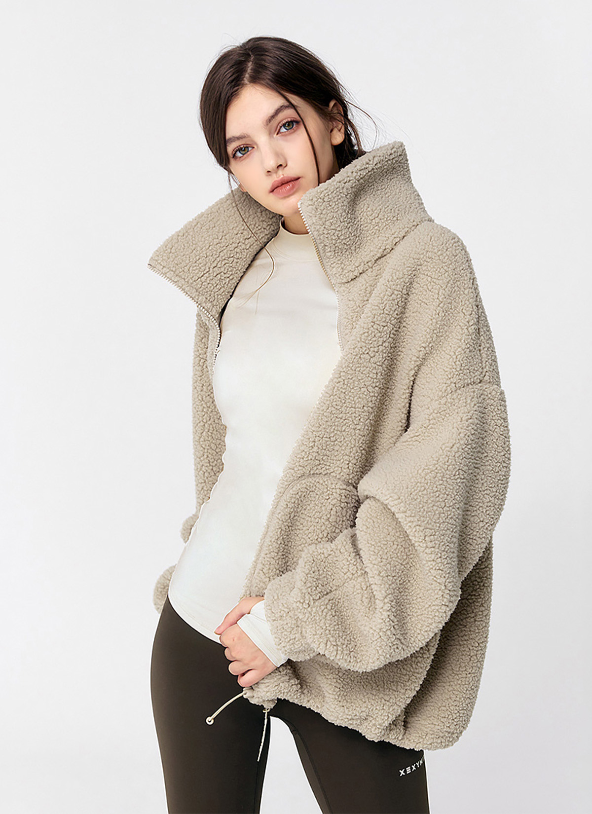 Áo lông cừu Sherpa high-neck jumper - XA5410G - Ảnh 23