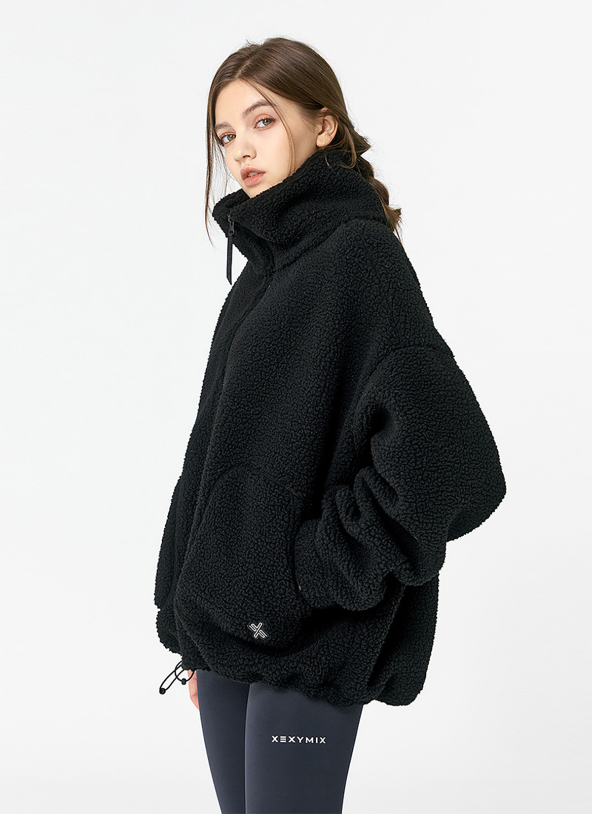 Áo lông cừu Sherpa high-neck jumper - XA5410G - Ảnh 2