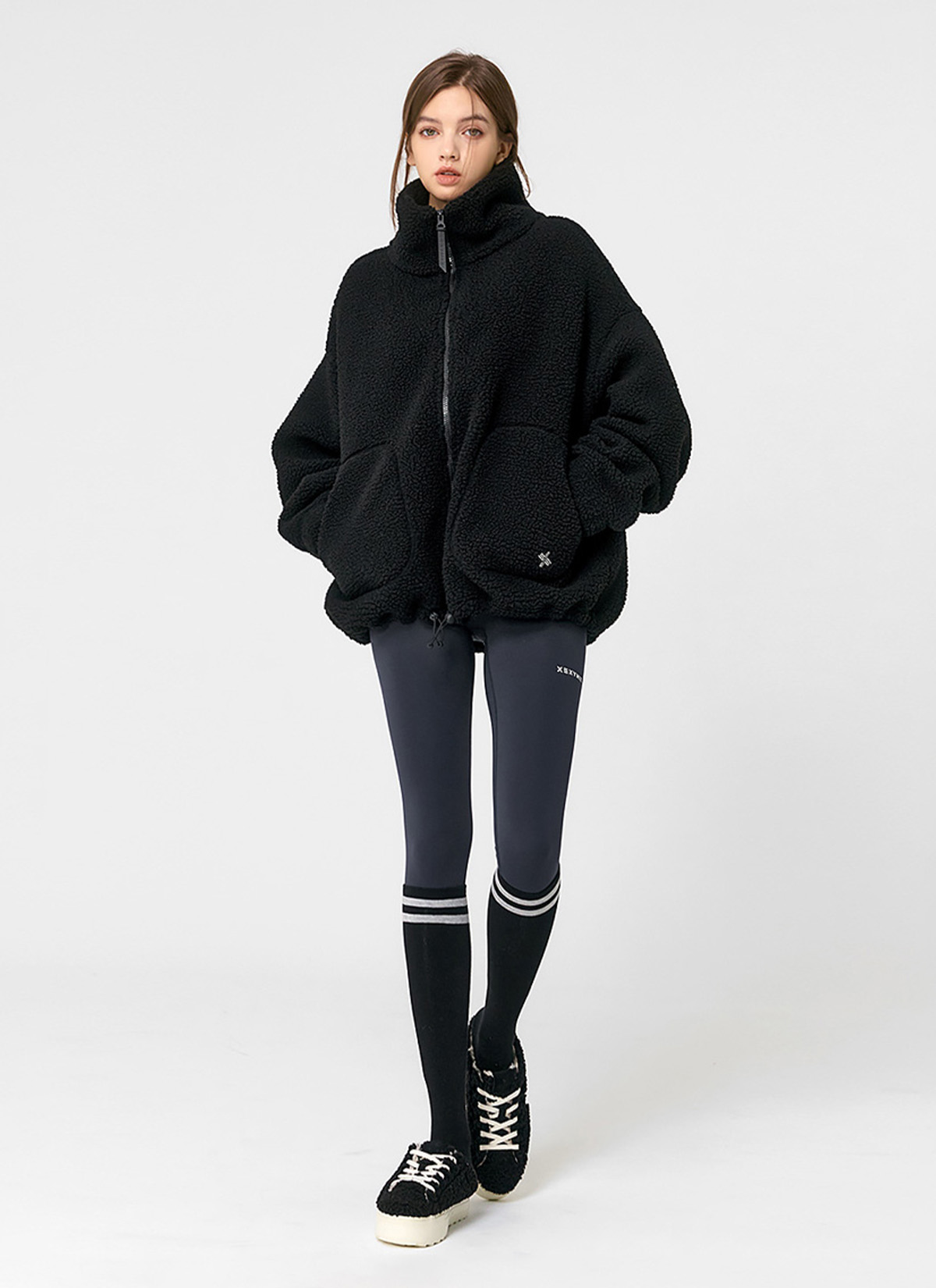 Áo lông cừu Sherpa high-neck jumper - XA5410G - Ảnh 5
