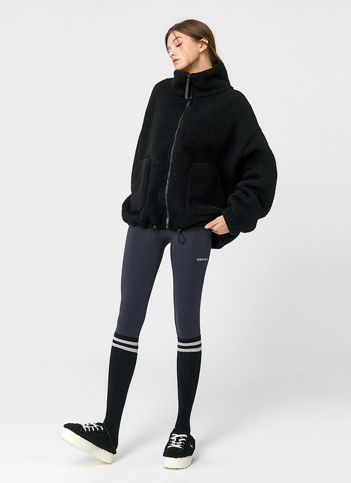 Áo lông cừu Sherpa high-neck jumper - XA5410G - Ảnh 6