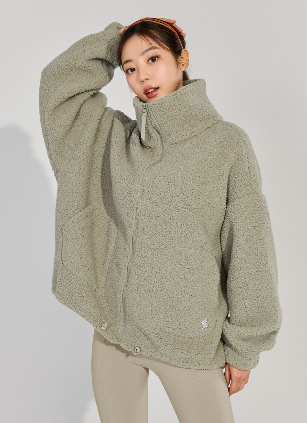 Áo lông cừu Sherpa high-neck jumper - XA5410G - Ảnh 32