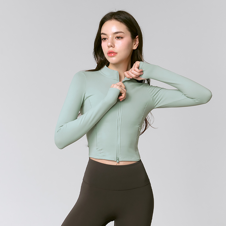 Áo Slim Fit Crop Zip-up Jacket - XJ0114F - Ảnh 11