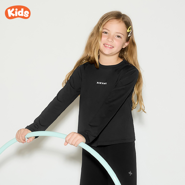 Daily Feather Kids Back Pleated Crop Long Sleeve - XKULT03J3