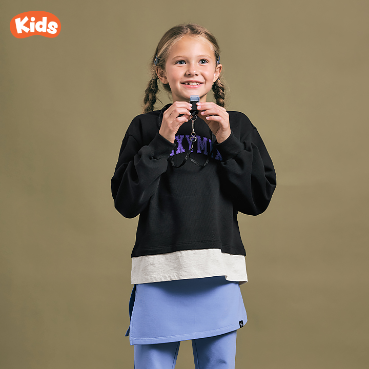 Sporty Kids Color Block Layered Hoodie - XUK3TL1302