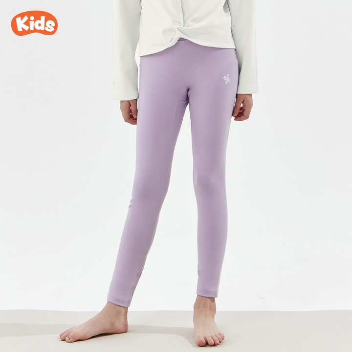 Gela Kids 9-part fleece leggings in blouse purple - KP1508G