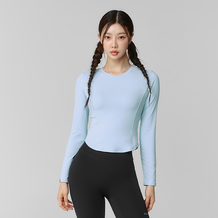 Áo Warm Cotton-Like Long Sleeve_Dreamy Blue - XTFLT01J3