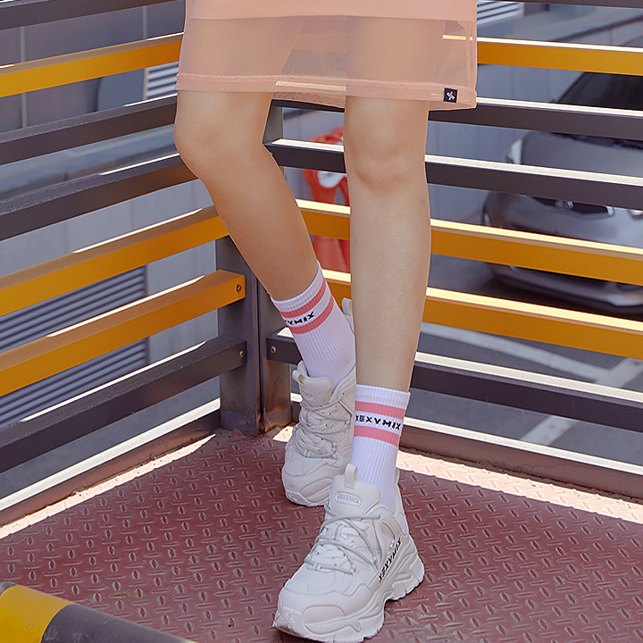 Tất cổ trung Line socks - XED200E