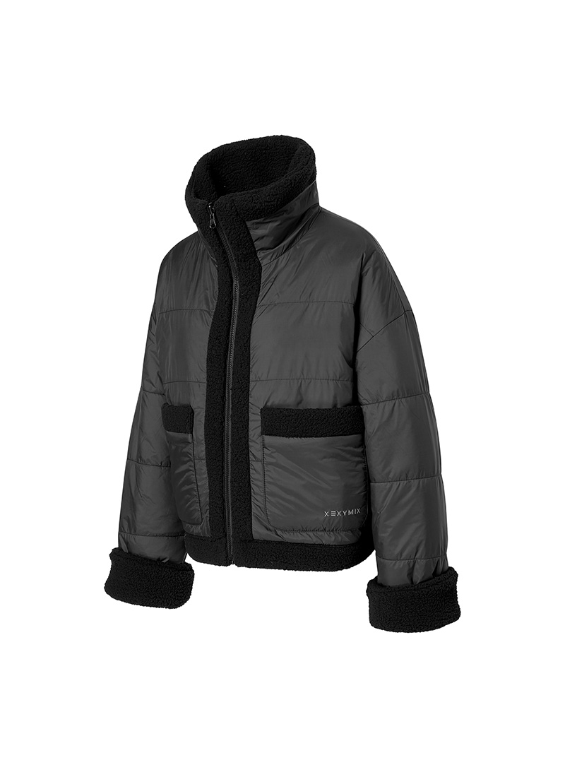 Áo 2 mặt Sherpa Woven Reversible Padded Jacket - XFK4JL1122 - Ảnh 18