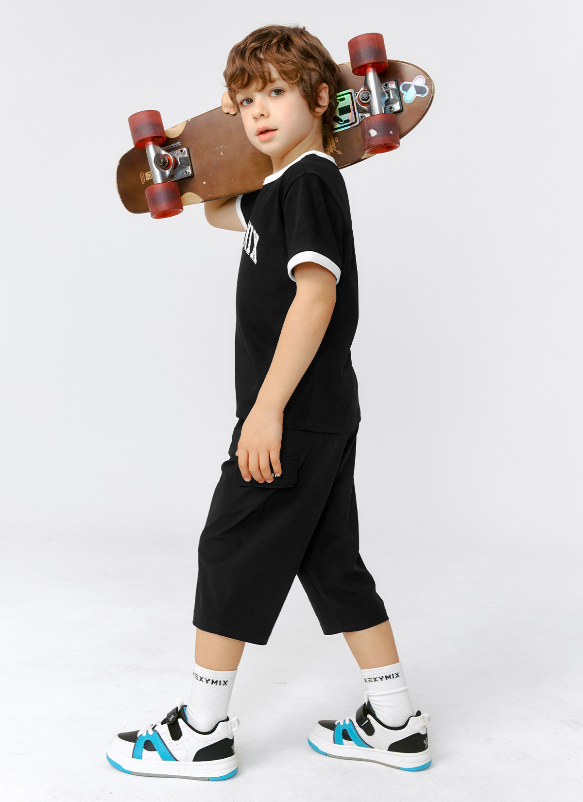 Quần bé trai Cooling Tricot Boys Cargo 3/4 Length Pants-XMK2PP1301 - Ảnh 3