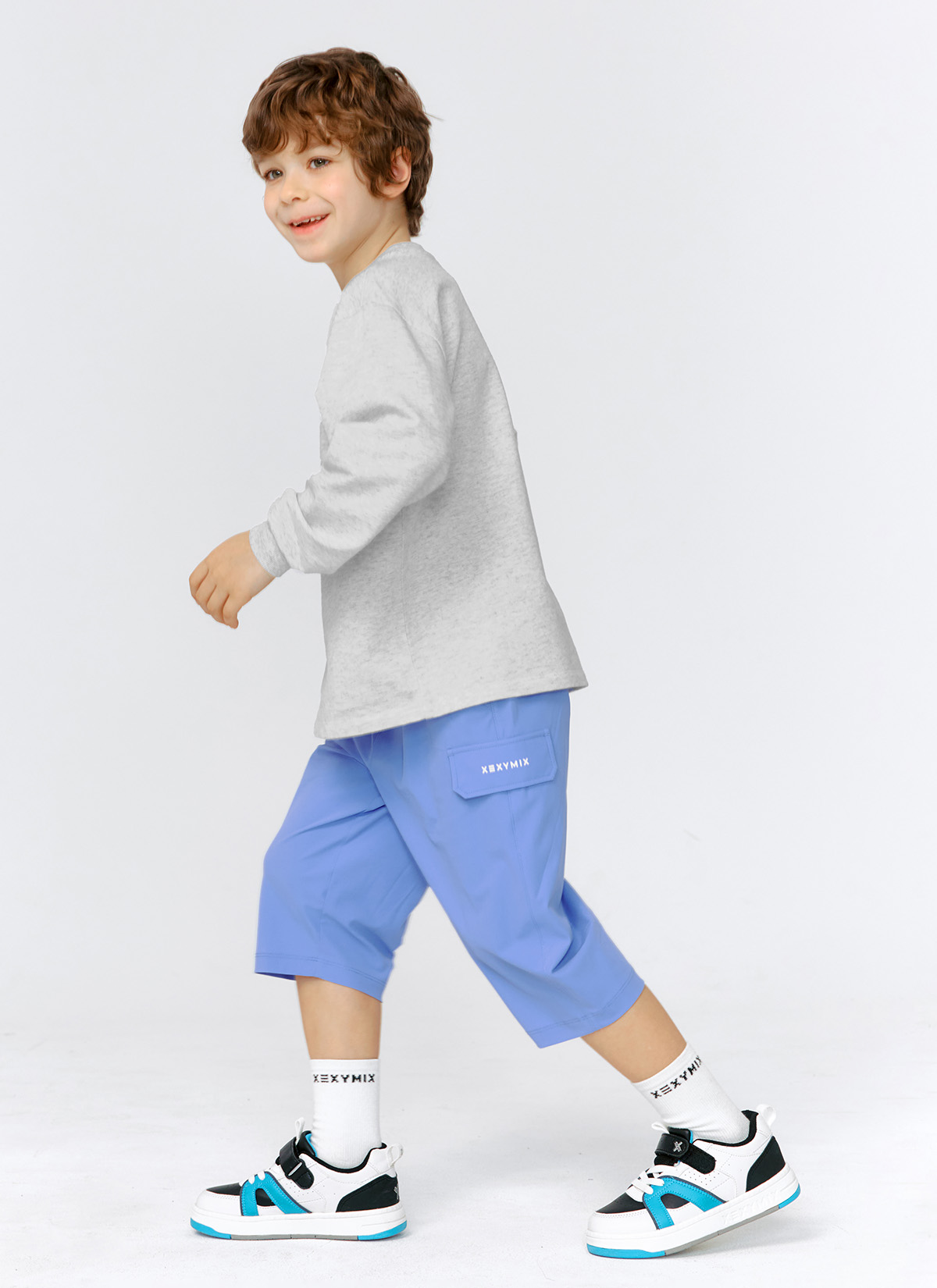 Quần bé trai Cooling Tricot Boys Cargo 3/4 Length Pants-XMK2PP1301 - Ảnh 8