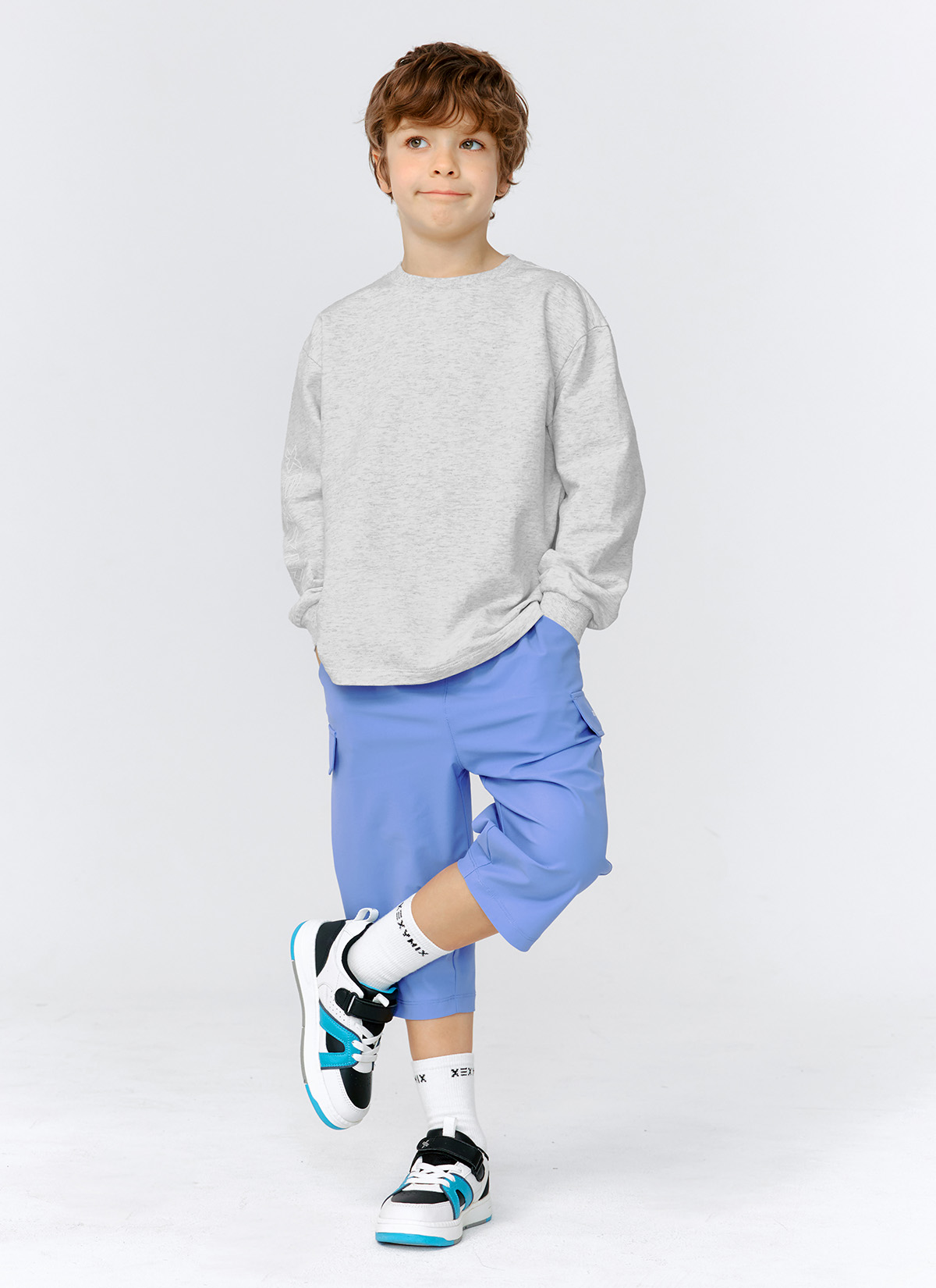 Quần bé trai Cooling Tricot Boys Cargo 3/4 Length Pants-XMK2PP1301 - Ảnh 9