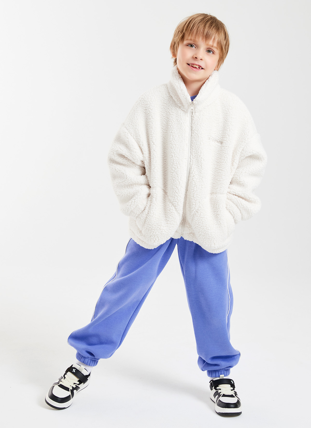 Fine Cotton Kids Piping Jogger Pants - XUK4PT1301 - Ảnh 5