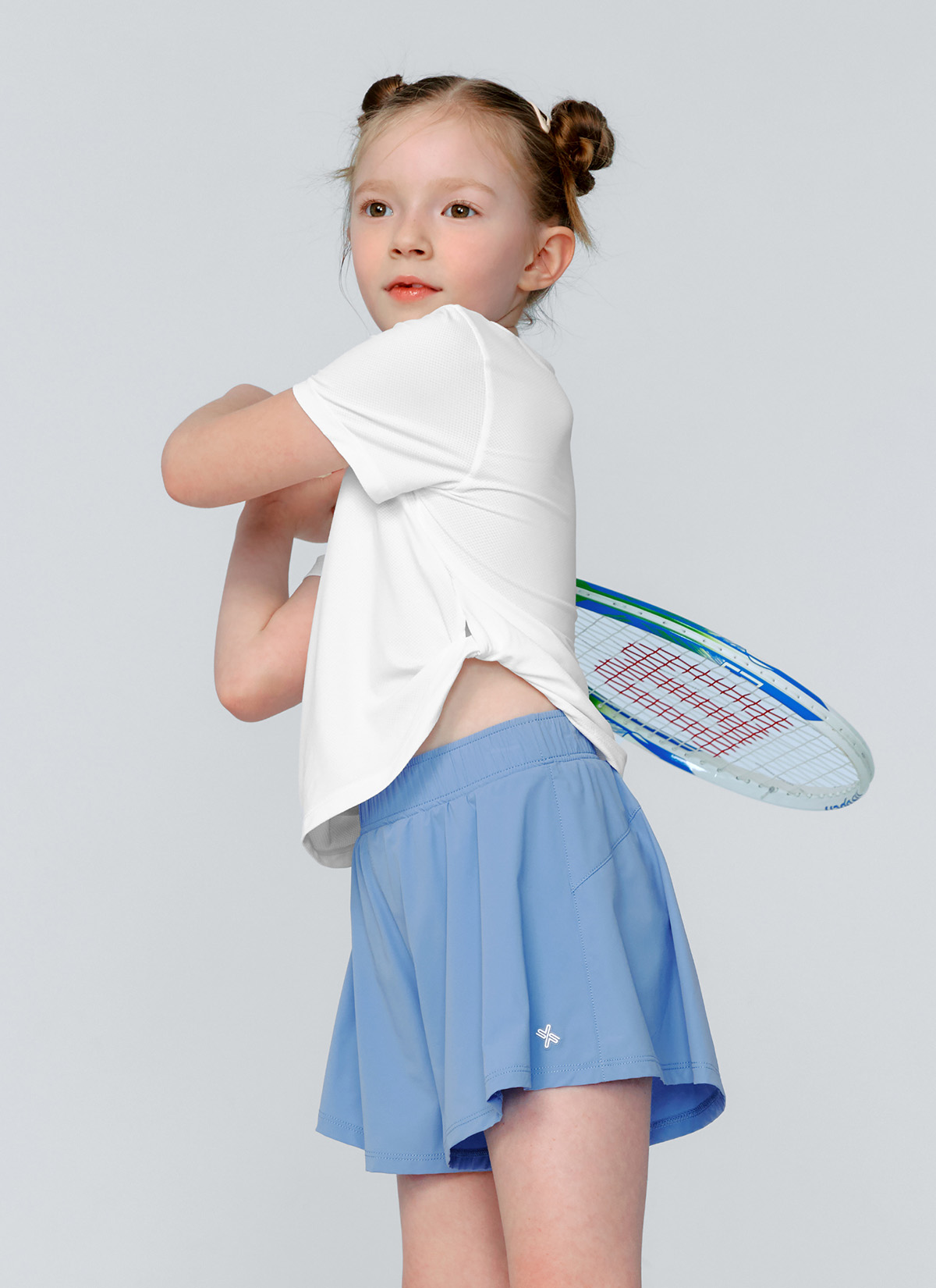Air Mesh Side Twist Kids Short Sleeve - XFK2TS1301 - Ảnh 11