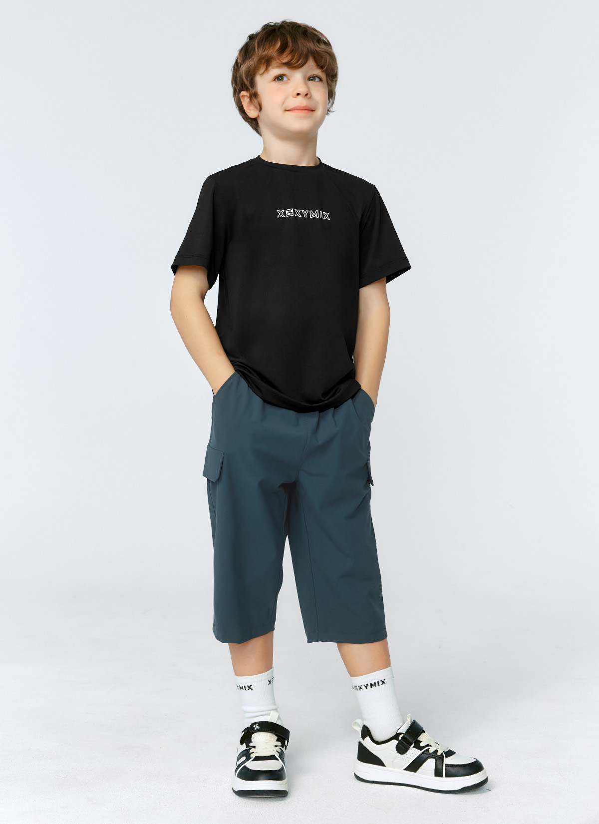 Quần bé trai Cooling Tricot Boys Cargo 3/4 Length Pants-XMK2PP1301 - Ảnh 14