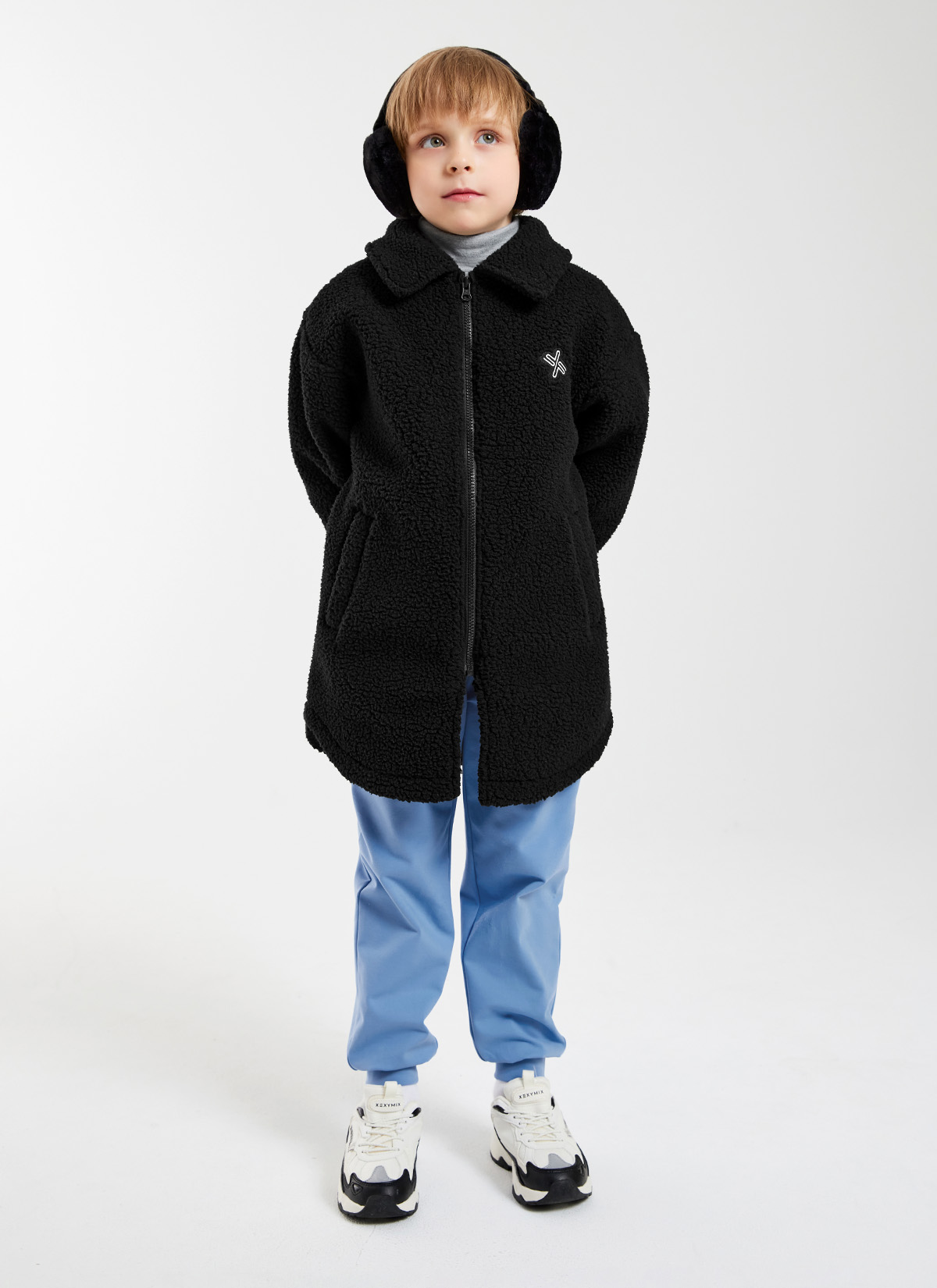 Sherpa Kids Cozy Long Jacket - XUK4JL1302 - Ảnh 10