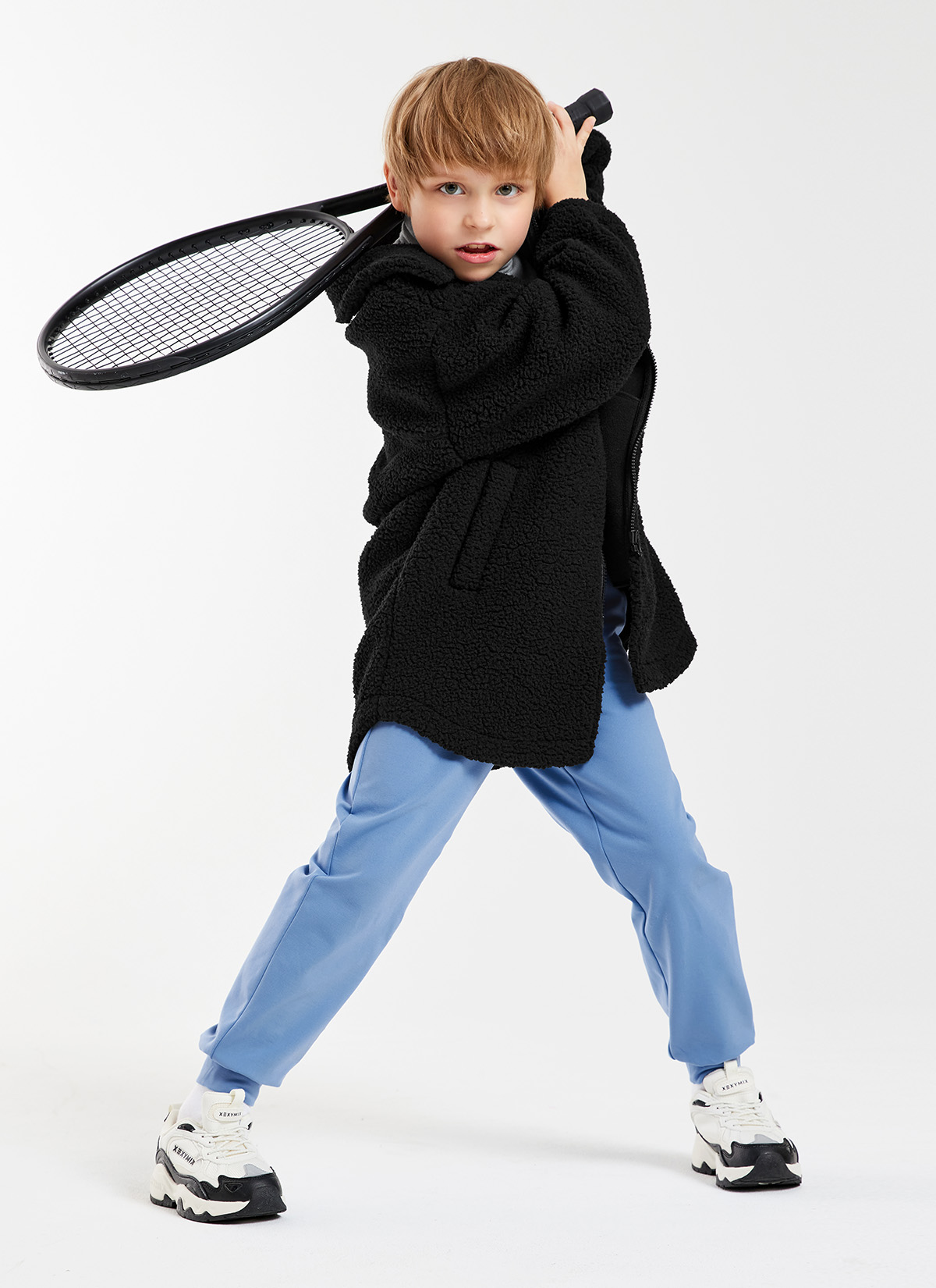 Sherpa Kids Cozy Long Jacket - XUK4JL1302 - Ảnh 11