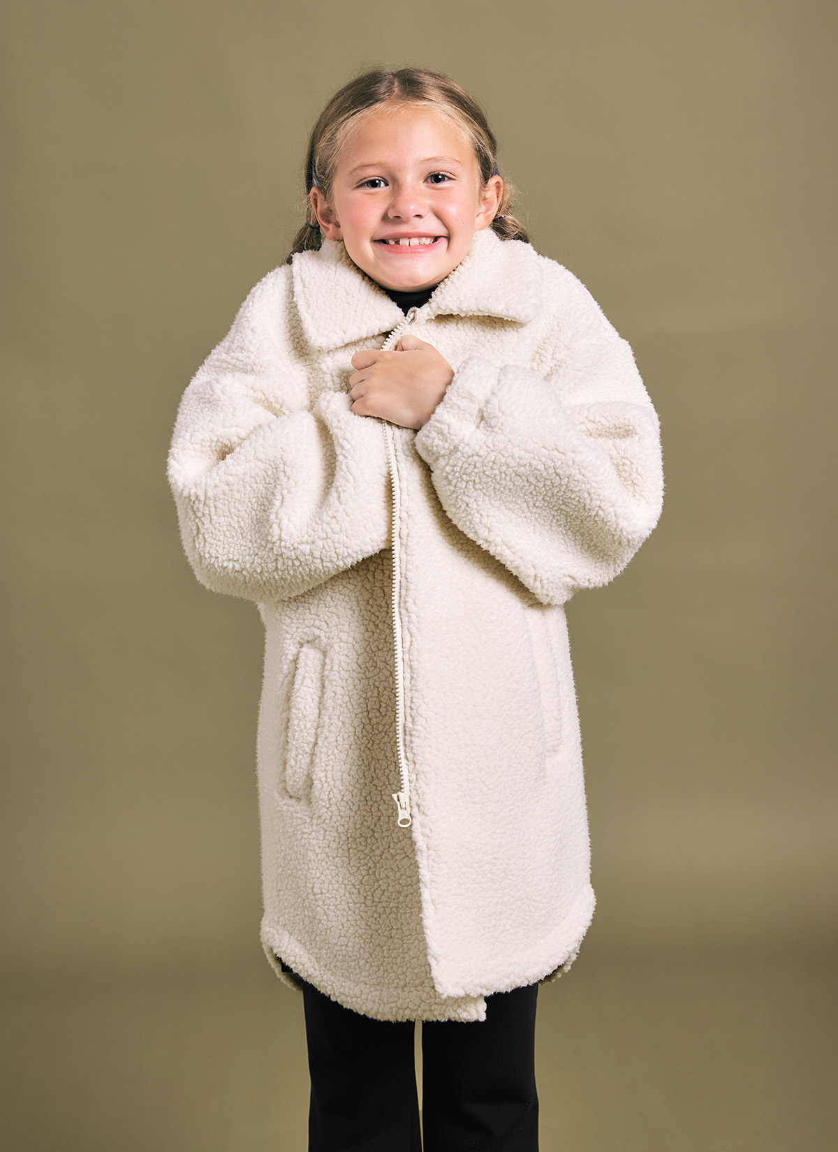 Sherpa Kids Cozy Long Jacket - XUK4JL1302 - Ảnh 20
