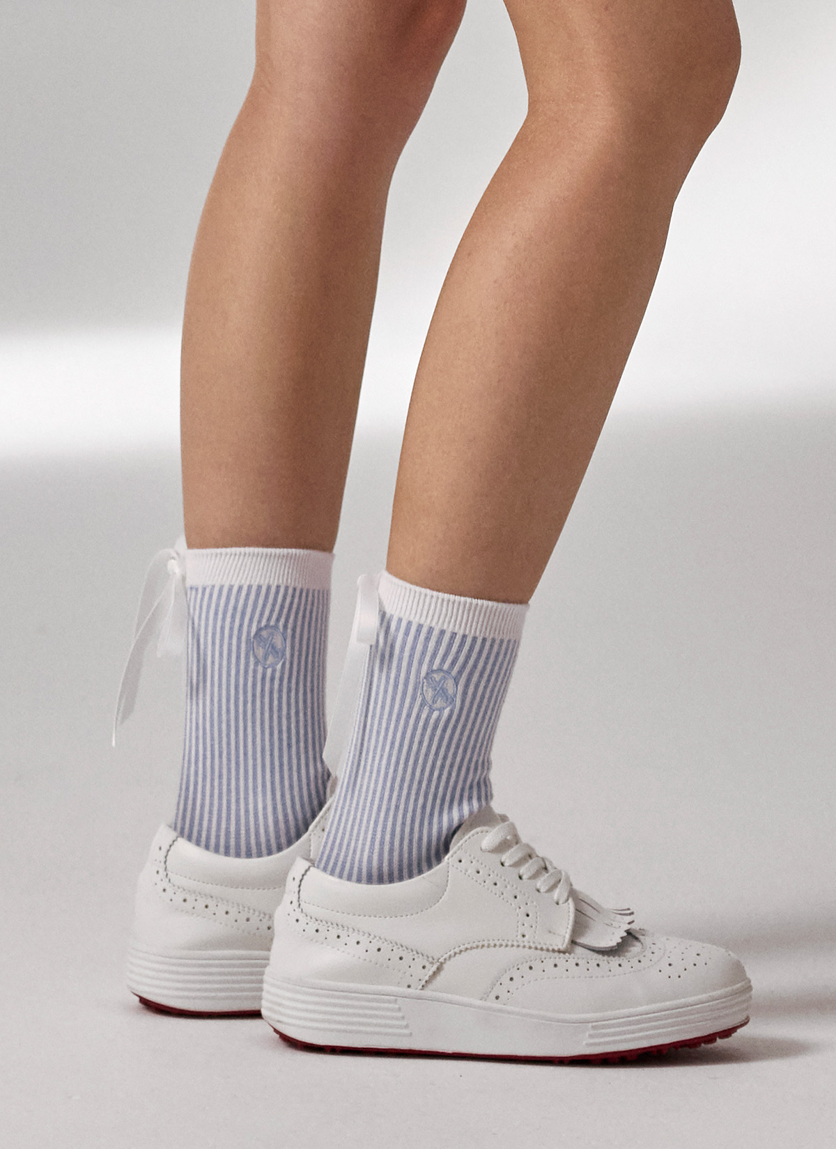 Tất cổ trung Striped Ribbon Crew - XFK3AM1701 - Ảnh 11