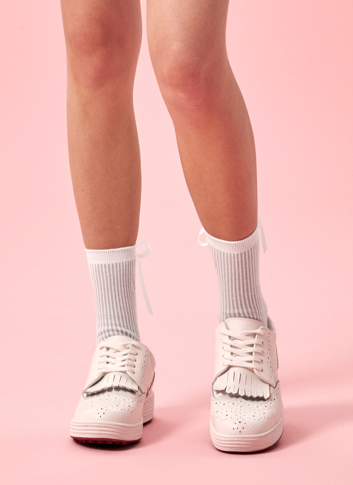 Tất cổ trung Striped Ribbon Crew - XFK3AM1701 - Ảnh 22