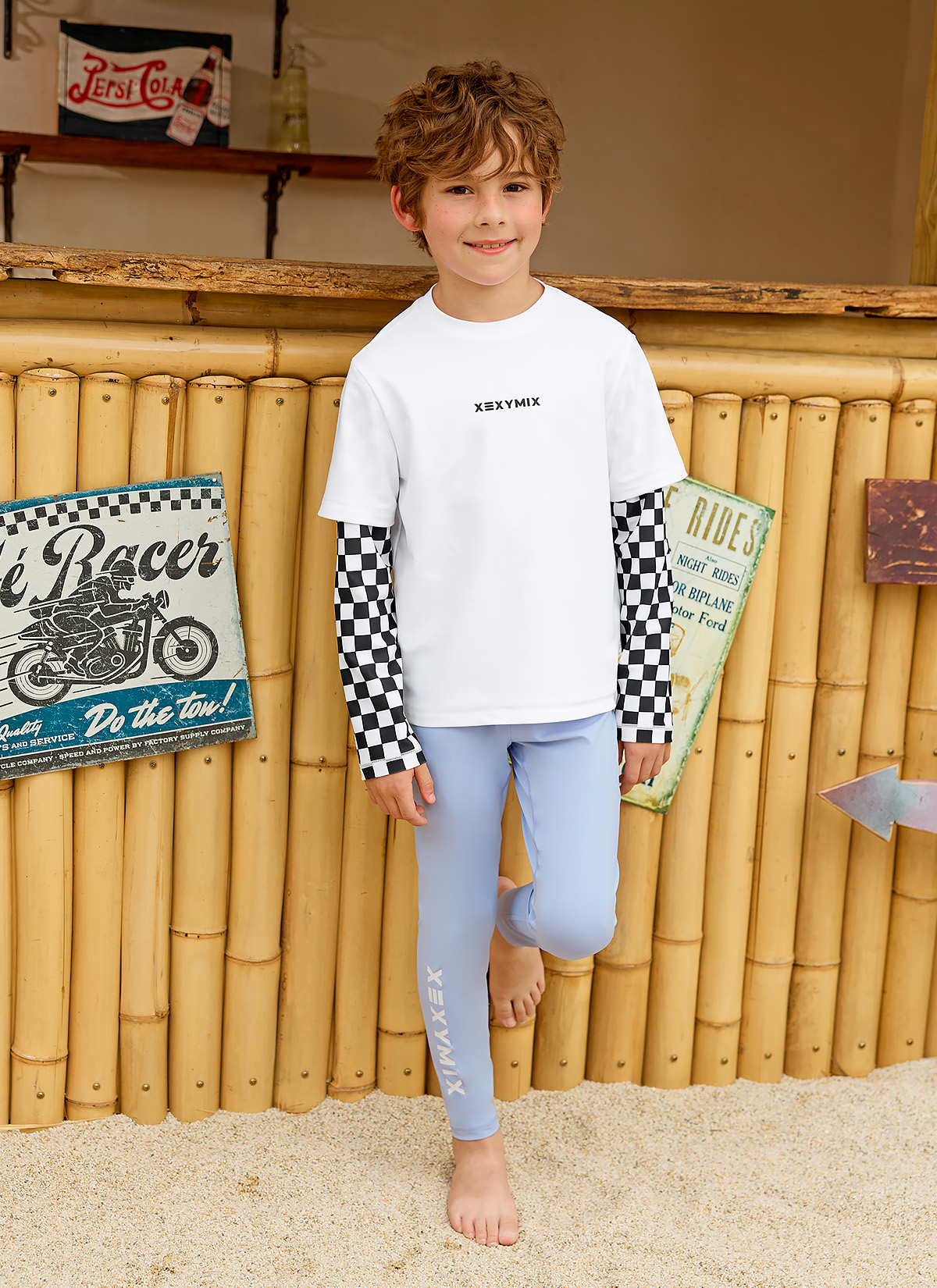 Lettering Water Leggings-KP5102H - Ảnh 8