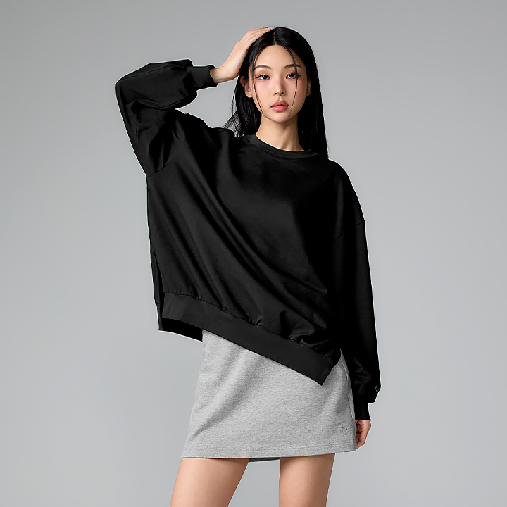Áo dài tay Soft Side Slit Man-to-Man - XFL1TL1106