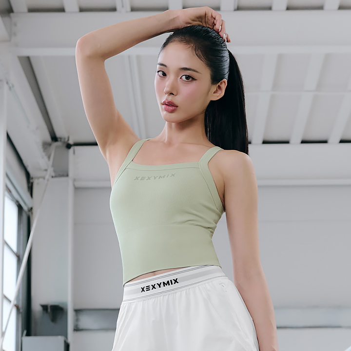 Áo Bra Ribbed seamless logo-point - XFK3BC1501